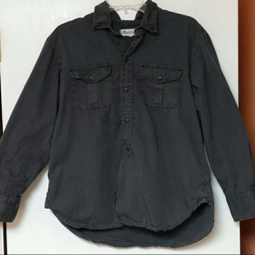 Madewell gray work shirt button up utility Small